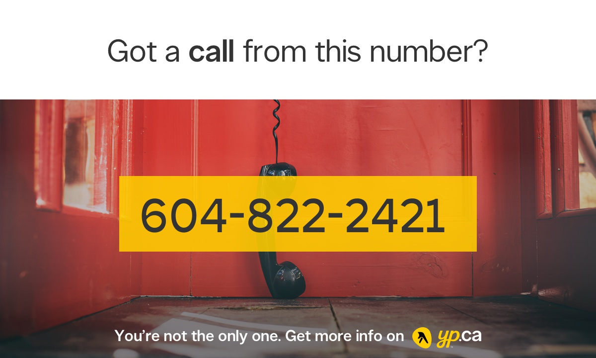 604-822-2421, 16048222421 Who called from Vancouver