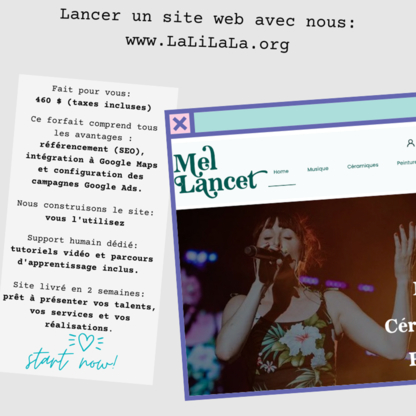 Lalilala (nous aidons les artistes) - Web Design & Development