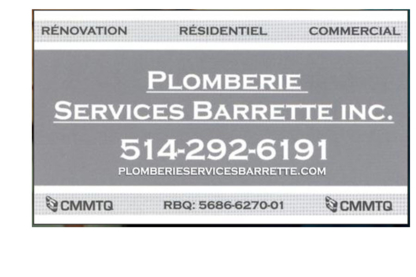 Plomberie Services Barrette Inc - Plombiers et entrepreneurs en plomberie