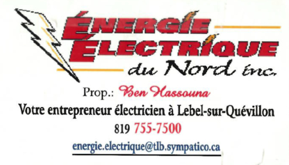 Énergie Electrique du Nord Inc - Entrepreneurs en construction