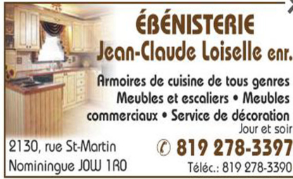 Ébénisterie Jean-Claude Loiselle - Cabinet Makers