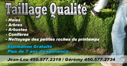 Taillage Qualité - Tree Service