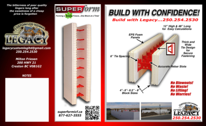 Legacy Custom Log Works - Entrepreneurs en construction