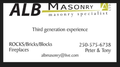 ALB Masonry Ltd - Maçons et entrepreneurs en briquetage