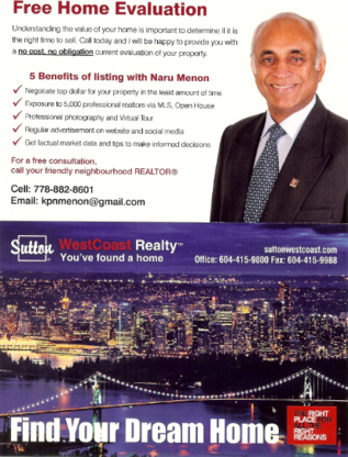 Naru Menon - Realtor - Real Estate Brokers & Sales Representatives