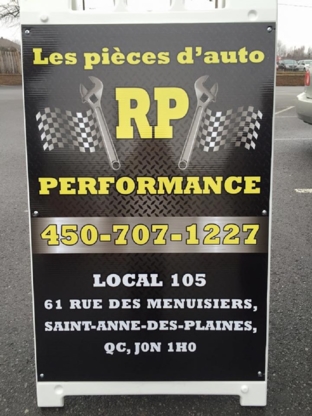 RP Performance Inc - Accessoires et pièces d'autos de course