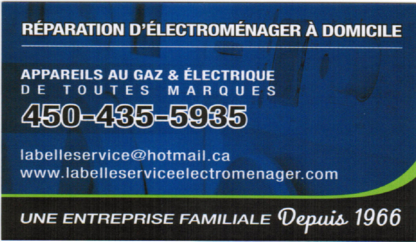 Labelle Service Électroménagers - Appliance Repair & Service