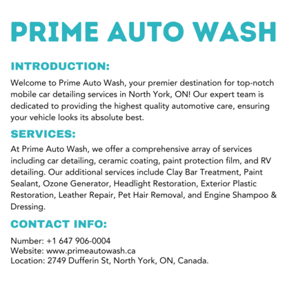 Prime Mobile Car Wash - Lave-autos