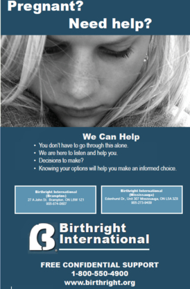 Birthright Mississauga - Consultation et suivi de grossesse