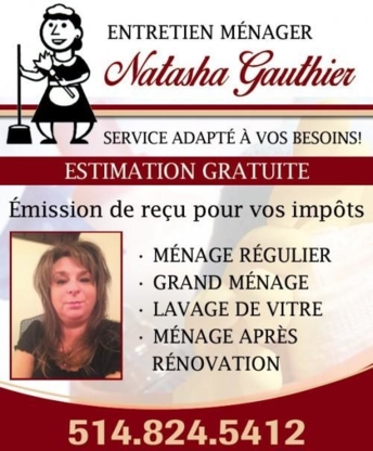 Entretien Ménager Natasha Gauthier - Nettoyage résidentiel, commercial et industriel