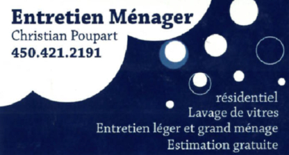 Entretien Ménager Christian Poupart - Home Cleaning