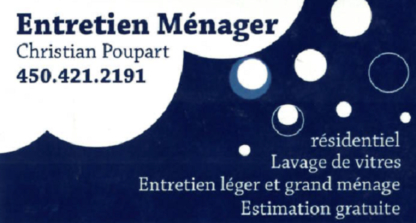 Entretien Ménager Christian Poupart - Window Cleaning Service