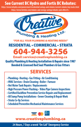 Creative Plumbing & Heating Ltd - Plumbers & Plumbing Contractors