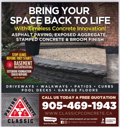 Classic Paving & Concrete Inc - Concrete Contractors
