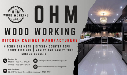 OHM Woodworking Kitchen Cabinet Manufacturer - Rénovations