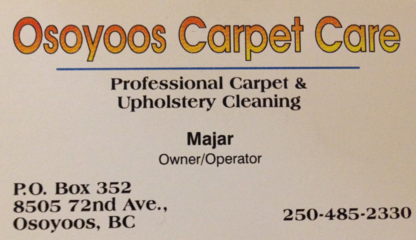 Osoyoos Carpet Care - Carpet & Rug Cleaning