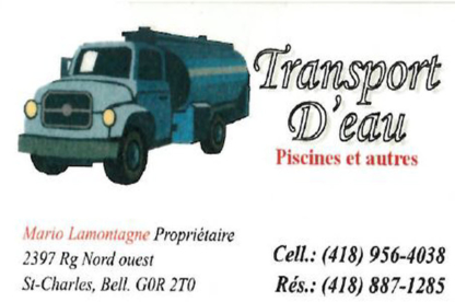 Transport Excavation Lamontagne - Transport d'eau