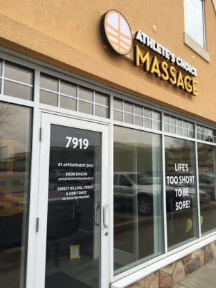 Athlete's Choice Massage - South Edmonton - Massothérapeutes
