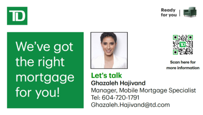 Ghazaleh Hajivand - TD Mortgage Specialist - Prêts hypothécaires