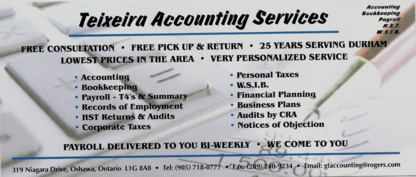 Texeira Accounting & Taxes Inc. - Préparation de déclaration d'impôts