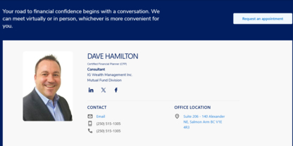 Ig Wealth Management - Dave Hamilton, Certified Financial Planner Cfp - Financial Planning Consultants