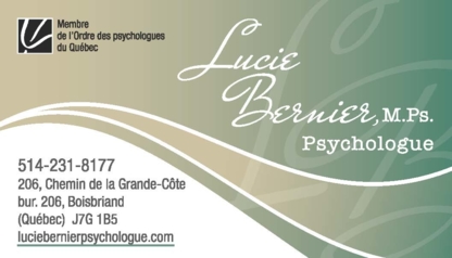 Lucie Bernier - Mental Health Services & Counseling Centres