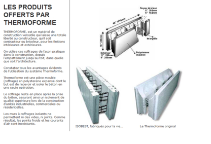 Les Systèmes de Construction Thermoforme Ltée - Coffrage à béton et accessoires