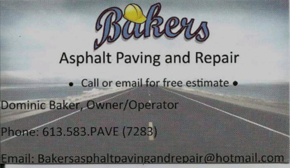 Bakers Asphalt Paving & Repair - Paving Contractors