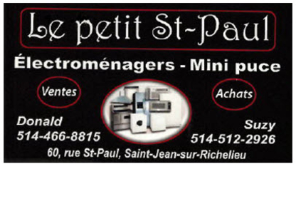 Le Petit St-Paul - Magasins d'appareils électroménagers d'occasion