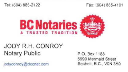 Jody Conroy Notary Public - Notaries
