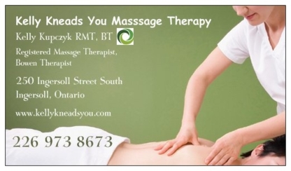 Kelly Kneads You Massage Therapy - Massothérapeutes enregistrés