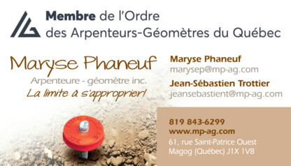 Maryse Phaneuf Arpenteur-Géomètre - Arpenteurs-géomètres