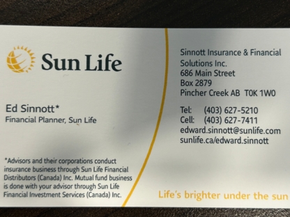 Sinnott Insurance & Financial Solutions Inc - Assurance vie