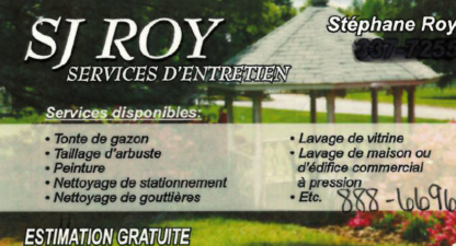 SJ Roy Service d'Entretien - Lavage de vitres