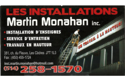 Les Installations Martin Monahan Inc - Signs