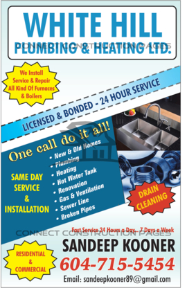 White Hill Plumbing & Heating - Plombiers et entrepreneurs en plomberie