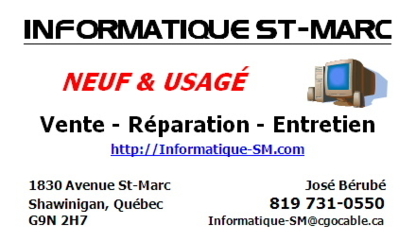 Informatique St-Marc - Réparation d'ordinateurs et entretien informatique