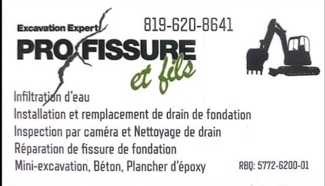 Excavation Expert - Profissure et Fils inc - Entrepreneurs en excavation