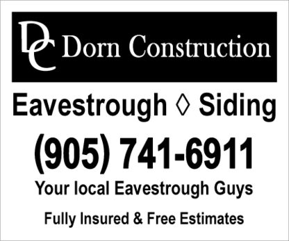 Dorn Construction - Eavestroughing & Gutters