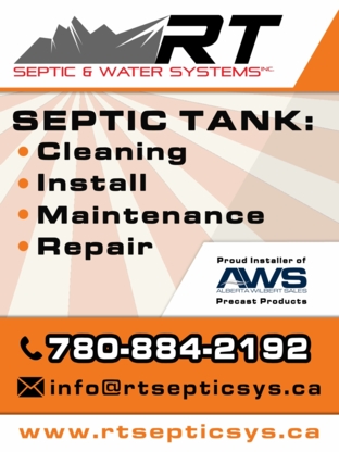 RT Septic & Water Systems Inc - Installation et réparation de fosses septiques