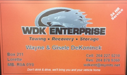 WDK Towing - Remorquage de véhicules