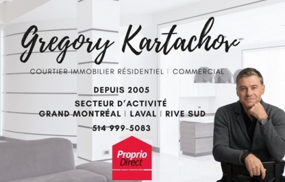 Gregory Kartachov Courtier Imm Proprio Direct - Grand Montreal Laval Rive-Sud - Real Estate Agents & Brokers