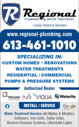 Regional Plumbing & Water Treatment - Plumbers & Plumbing Contractors