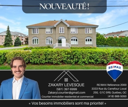Voir le profil de Zakary Levesque Courtier immobilier résidentiel - Saint-Augustin-de-Desmaures