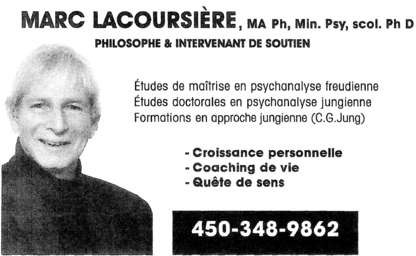 Marc Lacoursière Philosophe & Intervenant de Soutien - Psychothérapie