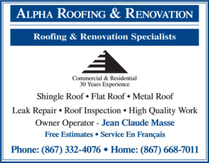 Alpha Roofing & Renovation - Roofers