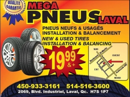 Méga Pneus Laval - Magasins de pneus