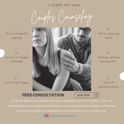 Frances Brown Counselling - Consultation conjugale, familiale et individuelle