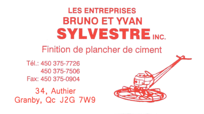 Les Entreprises Bruno Et Yvan Sylvestre Inc - Entrepreneurs en béton