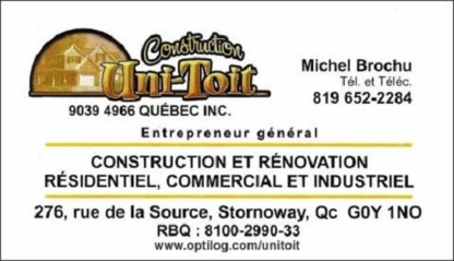 Construction Uni-Toit - Entrepreneurs en construction